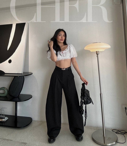 Casual Women Wide Leg Trouser with Belt